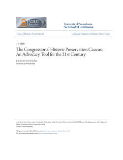 The Congressional Historic Preservation Caucus