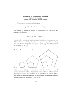 Arithmetic of pentagonal numbers
