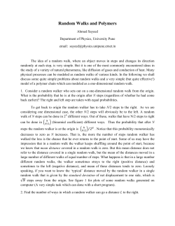 Random Walks and Polymers - Department of Physics | University of
