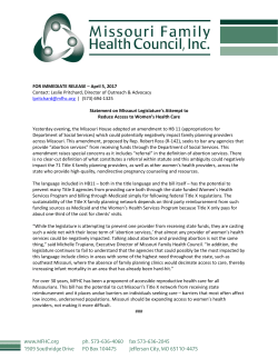 MFHC Opposes Amendment to HB11