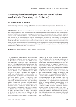 Assessing the relationship of slope and runoff volume on skid trails