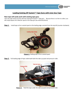 Liner less tape install - Huber Architect Library