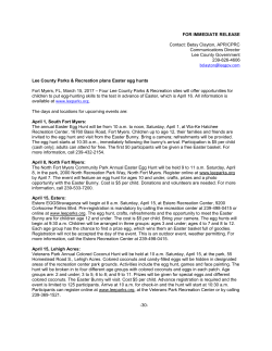 FOR IMMEDIATE RELEASE Contact: Betsy Clayton