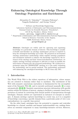 Enhancing Ontological Knowledge Through Ontology Population