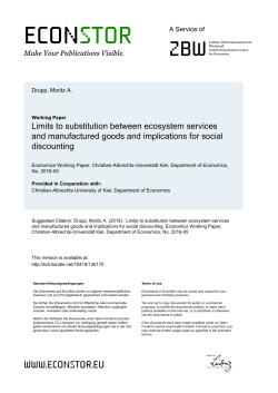 Limits to substitution between ecosystem services and