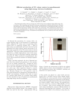Efficient production of NV colour centres in nanodiamonds