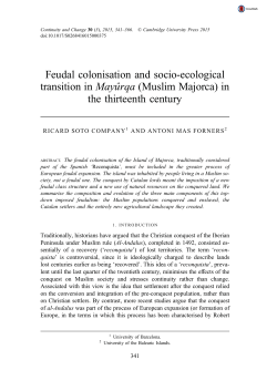 Feudal colonisation and socio-ecological transition in May&ucirc;rqa