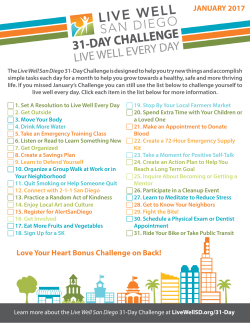 JANUARY 2017 Love Your Heart Bonus Challenge on Back!