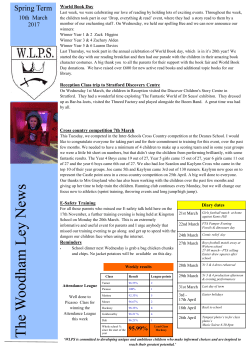 Newsletter 10.03.17 - Woodham Ley Primary School