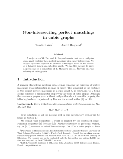 Non-intersecting perfect matchings in cubic graphs
