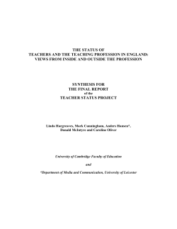 the status of teachers and the teaching