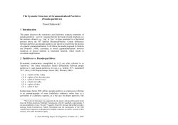 Pseudo-partitives - Uniwersytet Warszawski