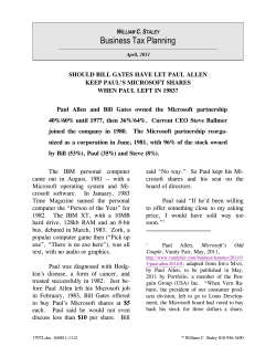 Should Bill Gates have let Paul Allen keep Paul`s Microsoft shares