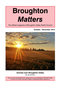 Broughton Matters Oct-Nov 2015 - Broughton Astley Parish Council