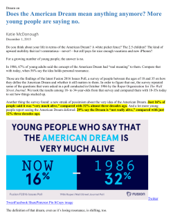 Does the American Dream mean anything anymore? More young