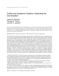 Civility and Academic Freedom: Extending the Conversation