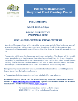 Palomares Road Closure Stonybrook Creek Crossings