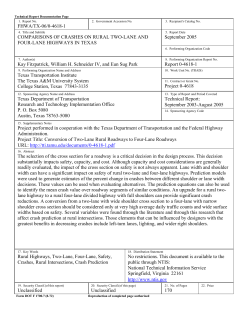 Comparisons of Crashes on Rural Two-Lane and Four