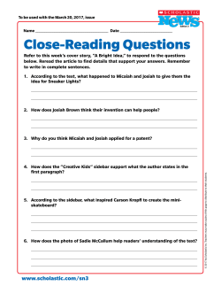 Close-Reading Questions