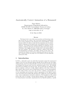 Anatomically Correct Animation of a Humanoid