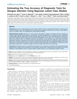 Estimating the True Accuracy of Diagnostic Tests for Dengue