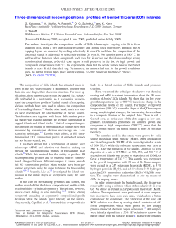 Three-dimensional isocompositional profiles of buried SiGe/Si&bdquo;001