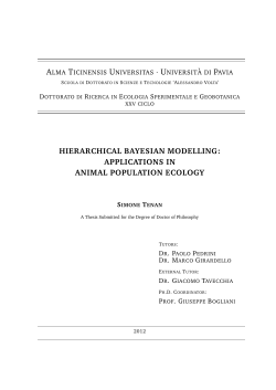 hierarchical bayesian modelling: applications in animal population