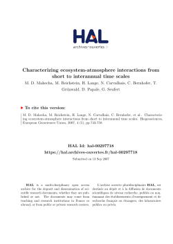 Characterizing ecosystem-atmosphere interactions from short