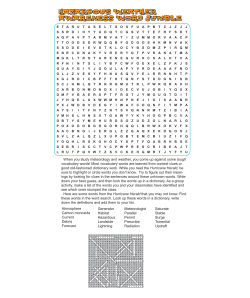 Hazardous Weather Awareness Word Jumble