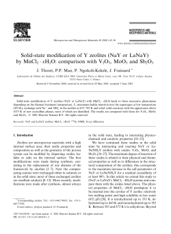 Solid-state modification of Y zeolites (NaY or LaNaY) by MnCl2 4 xH