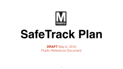 The SafeTrack work plan