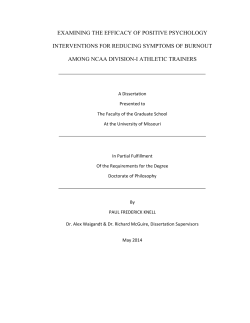 EXAMINING THE EFFICACY OF POSITIVE PSYCHOLOGY