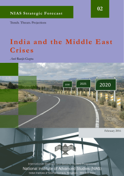 India and the Middle East Crises - National Institute of Advanced