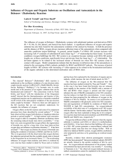 Influence of Oxygen and Organic Substrate on Oscillations and