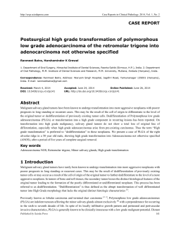 Postsurgical high grade transformation of polymorphous low grade