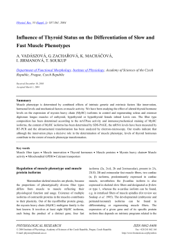 Influence of Thyroid Status on the Differentiation of