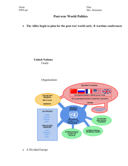 Post-war World Politics