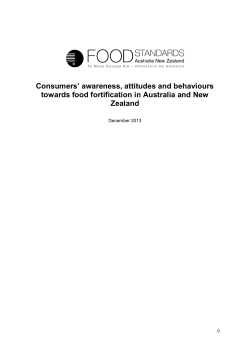 the survey (PDF 1.5mb) - Food Standards Australia New