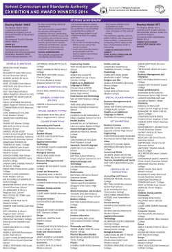 2014 School Curriculum and Standards Authority Secondary
