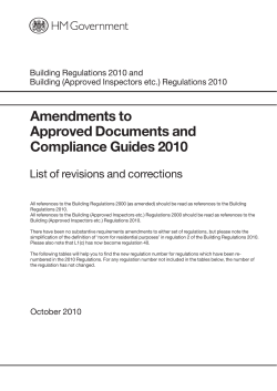 Amendments to Approved Documents and