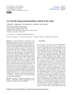 Are dayside long-period pulsations related to the cusp?