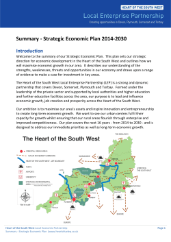 Summary - Strategic Economic Plan 2014-2030