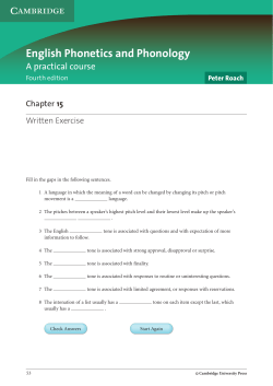 English Phonetics and Phonology