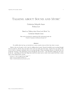 Talking about Sound and Music