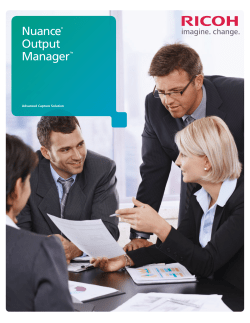 Nuance&reg; Output Manager