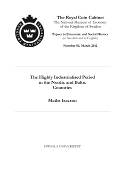 The Highly Industrialised Period in the Nordic and Baltic countries