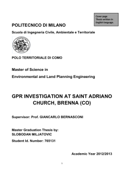 gpr investigation at saint adriano church, brenna (co)