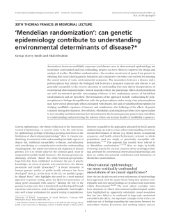 Mendel Randomization - UCLA Fielding School of Public Health