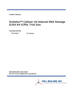 OxiSelect™ Cellular UV-Induced DNA Damage ELISA Kit (CPD