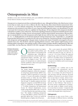 Osteoporosis in Men